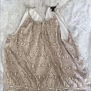 Snakeskin halter top